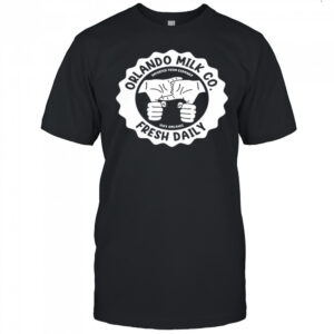 Orlando milk co fresh daily imported from germany logo shirt