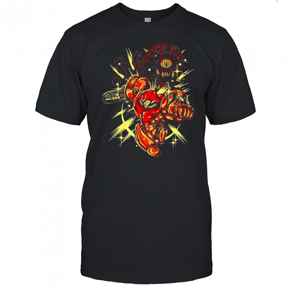 Samus Aran vs Mother Brain Metroid video game Glow Of Hope shirt