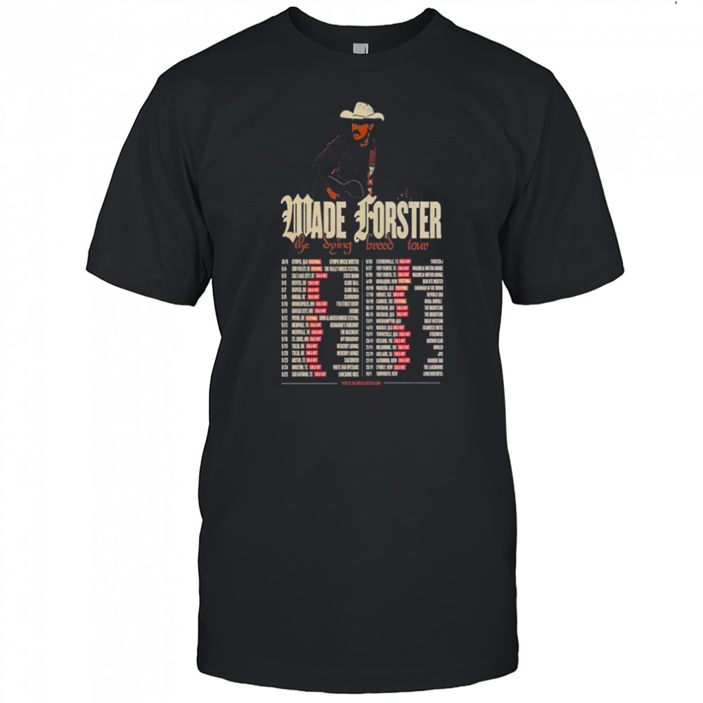 Wade Forster The Dying Breed Tour 2026 T-shirt