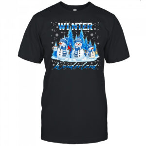 Winter Wonderland Snowman Family Snowflake Cozy Winter Scene Shirt